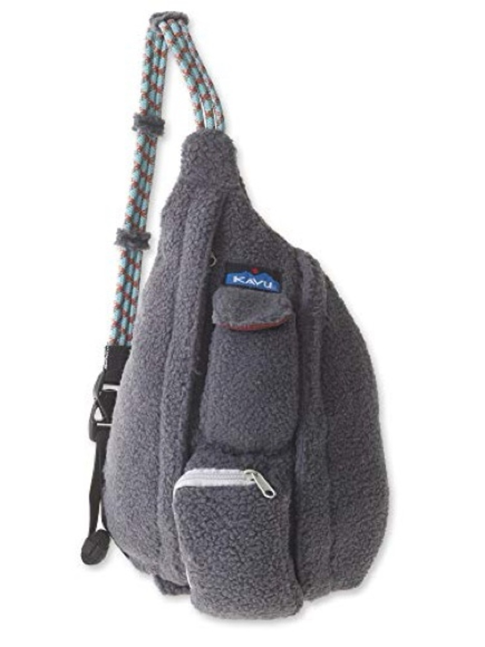 KAVU Mini Rope Fleece Bag Sling Crossbody Sherpa Backpack Travel Purse